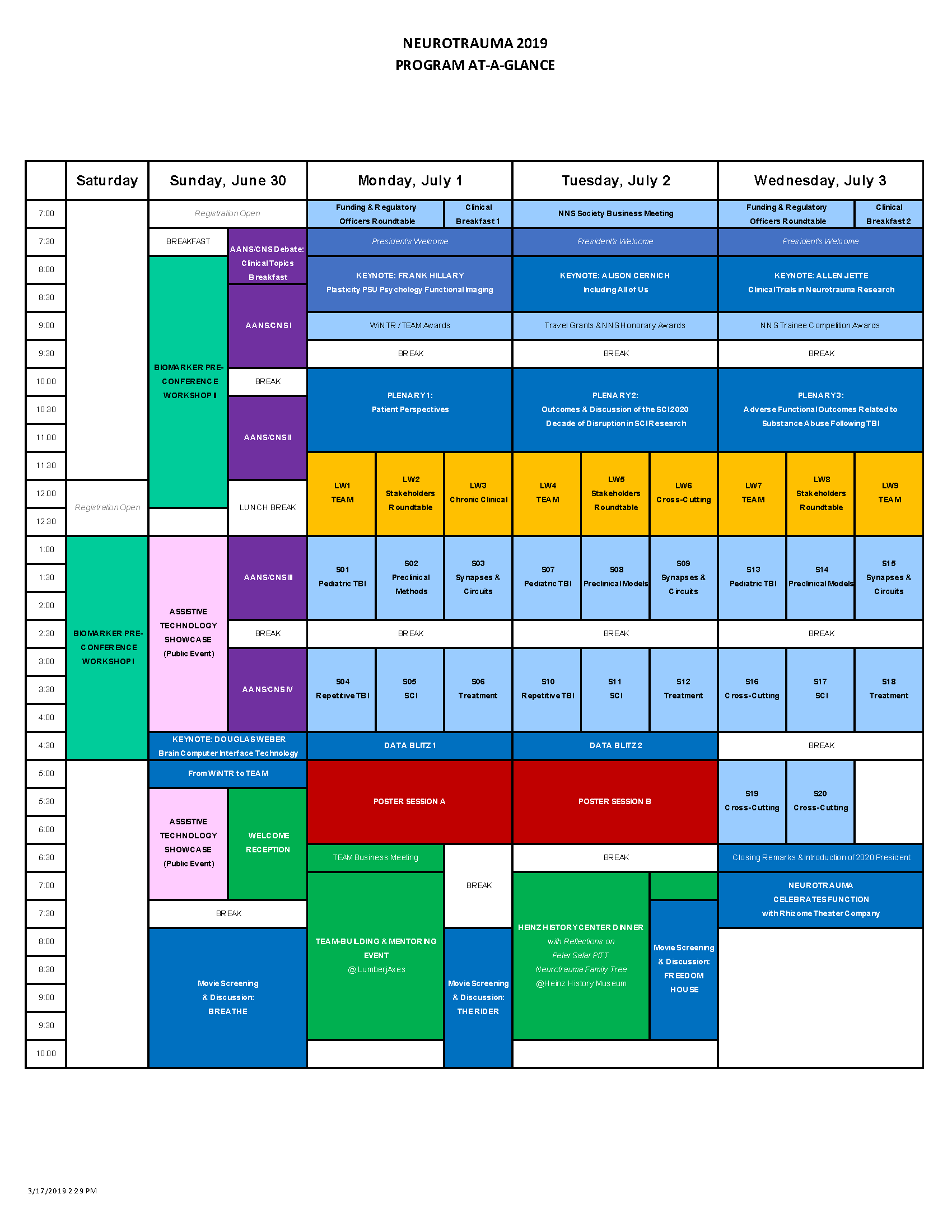 Program At A Glance